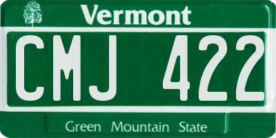 VT license plate CMJ422