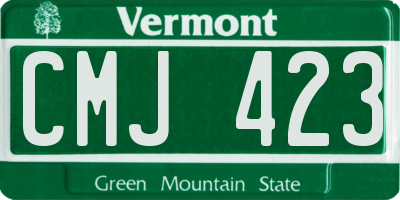 VT license plate CMJ423