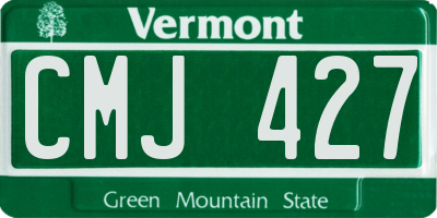 VT license plate CMJ427