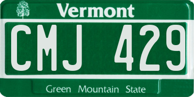 VT license plate CMJ429