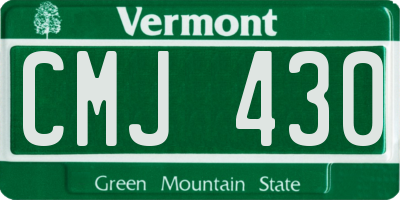 VT license plate CMJ430