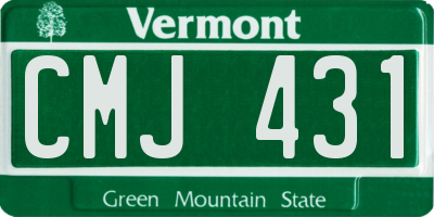 VT license plate CMJ431