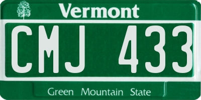 VT license plate CMJ433