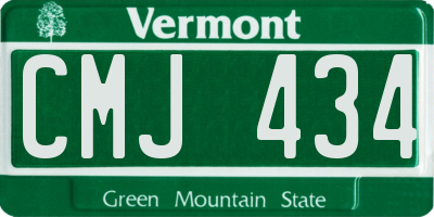 VT license plate CMJ434