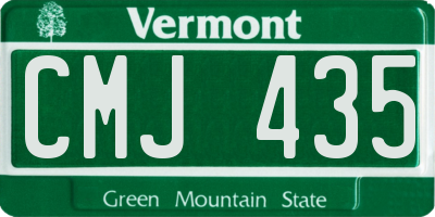 VT license plate CMJ435