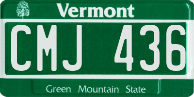 VT license plate CMJ436
