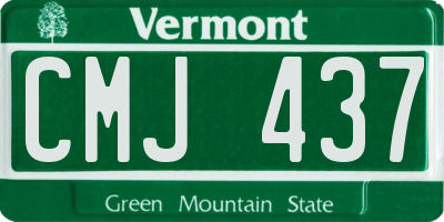 VT license plate CMJ437