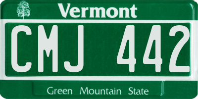 VT license plate CMJ442