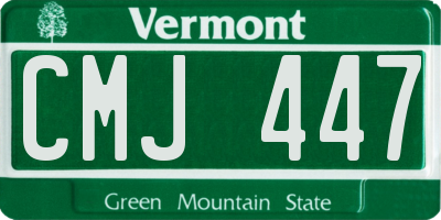 VT license plate CMJ447
