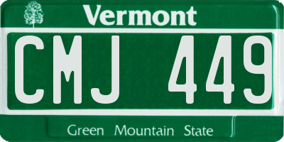 VT license plate CMJ449