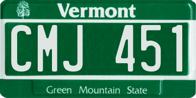 VT license plate CMJ451