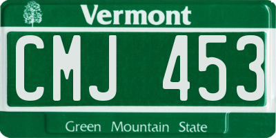 VT license plate CMJ453