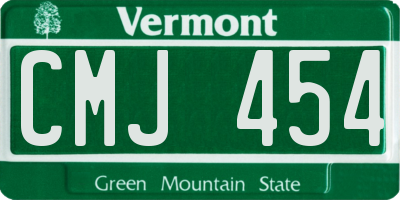 VT license plate CMJ454