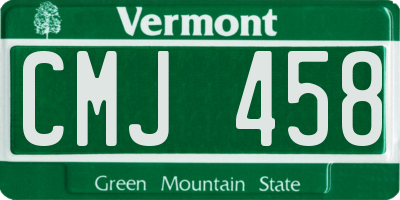 VT license plate CMJ458