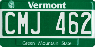 VT license plate CMJ462
