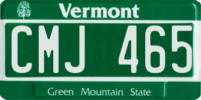 VT license plate CMJ465