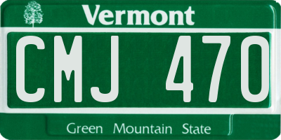 VT license plate CMJ470