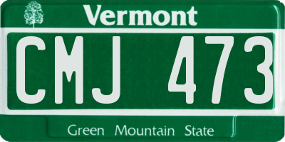 VT license plate CMJ473