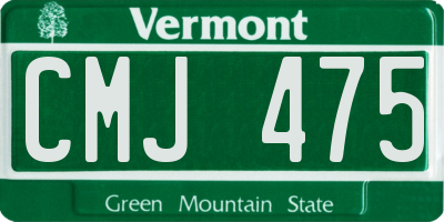VT license plate CMJ475