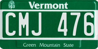 VT license plate CMJ476