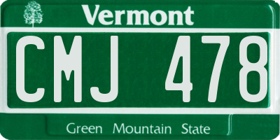 VT license plate CMJ478