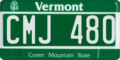 VT license plate CMJ480