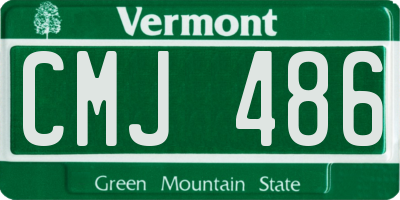 VT license plate CMJ486