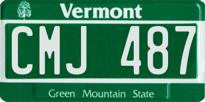 VT license plate CMJ487