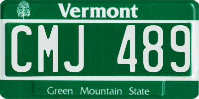 VT license plate CMJ489