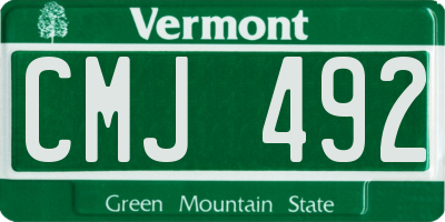 VT license plate CMJ492