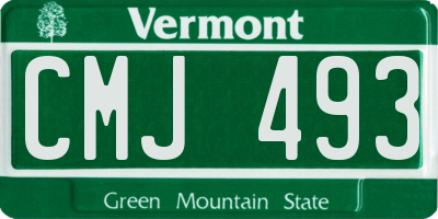 VT license plate CMJ493