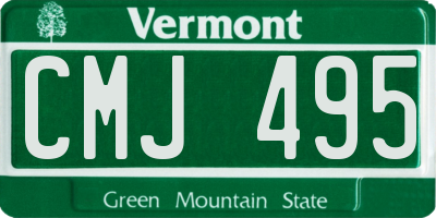 VT license plate CMJ495