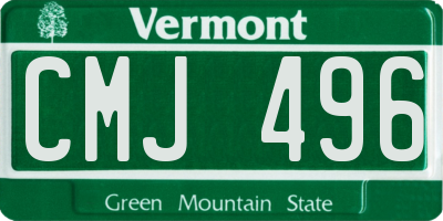 VT license plate CMJ496