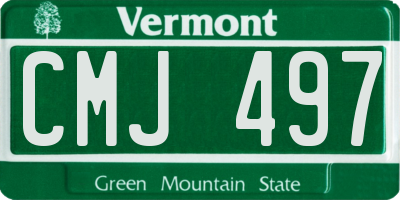 VT license plate CMJ497