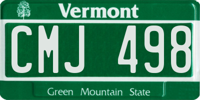 VT license plate CMJ498
