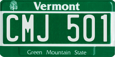 VT license plate CMJ501
