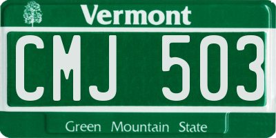 VT license plate CMJ503
