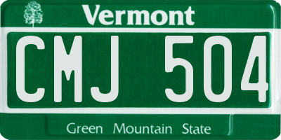 VT license plate CMJ504