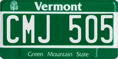 VT license plate CMJ505