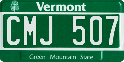 VT license plate CMJ507