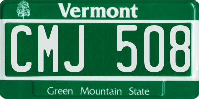 VT license plate CMJ508