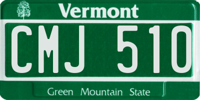 VT license plate CMJ510