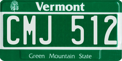 VT license plate CMJ512