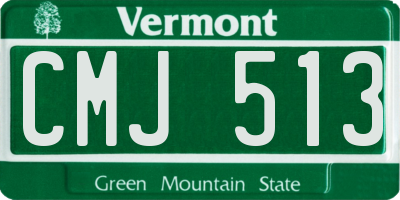 VT license plate CMJ513