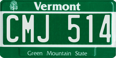 VT license plate CMJ514
