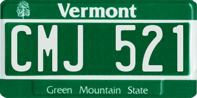 VT license plate CMJ521