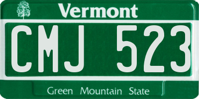 VT license plate CMJ523
