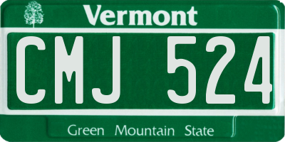 VT license plate CMJ524
