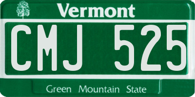 VT license plate CMJ525