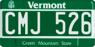 VT license plate CMJ526